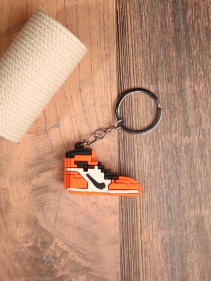 Pixel Perfect Rubber Sneaker Keychain - Orange