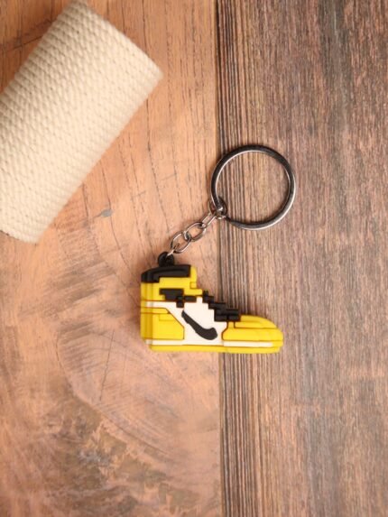 Pixel Perfect Rubber Sneaker Keychain - Yellow